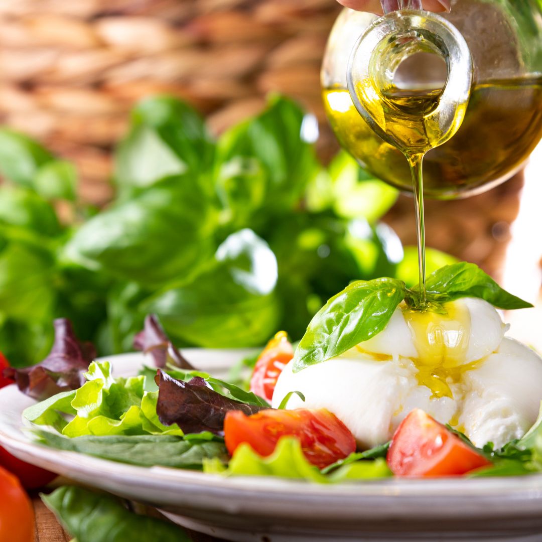 Burrata Salad with Fresh Basil and Olive Oil Recipe at The Little Shop of Olive Oils