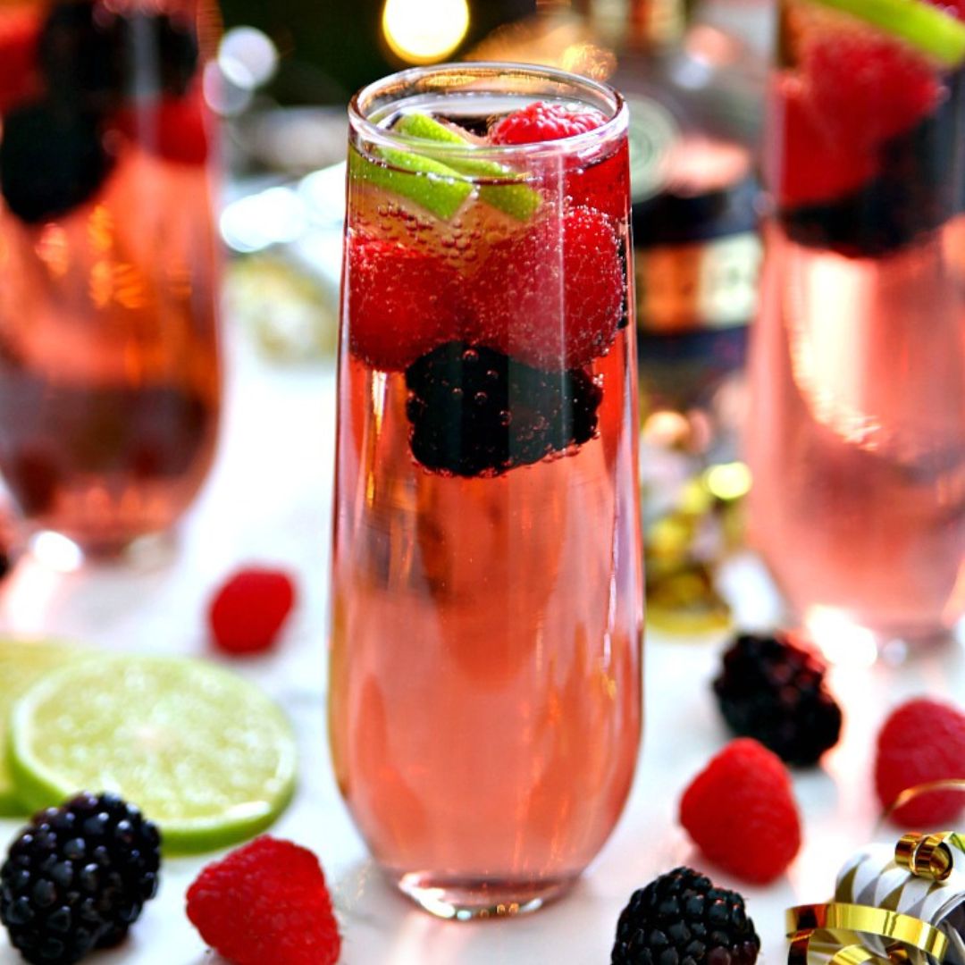 Every New Year’s Eve celebration needs a signature drink and this recipe for berry champagne punch is perfect for a crowd! 