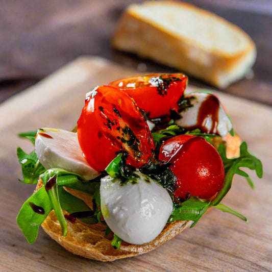 Caprese Bruschetta with Balsamic Drizzle Recipe at The Little Shop of Olive Oils