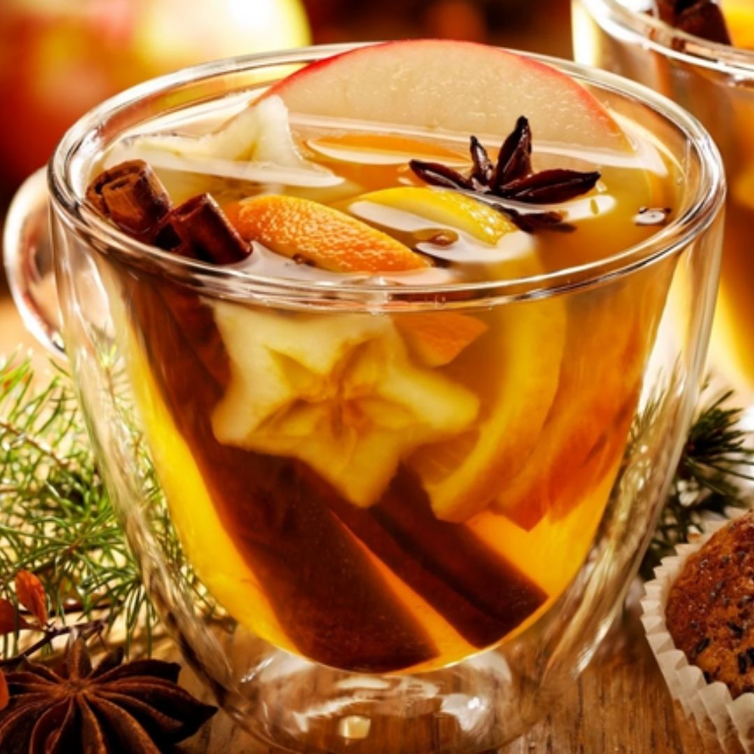 Caramel Vodka, Apple Cider and Cranberry Pear Cocktail | The Little Shop of Olive Oils