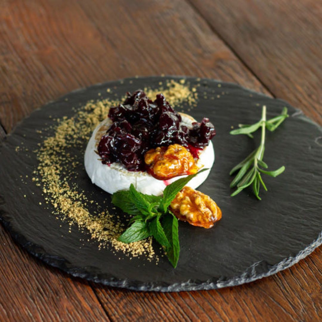 Caramelized Pear on Warm Brie