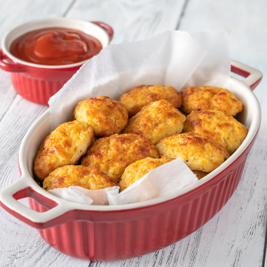 Cheesy Baked Cauliflower Tots-The Little Shop of Olive Oils