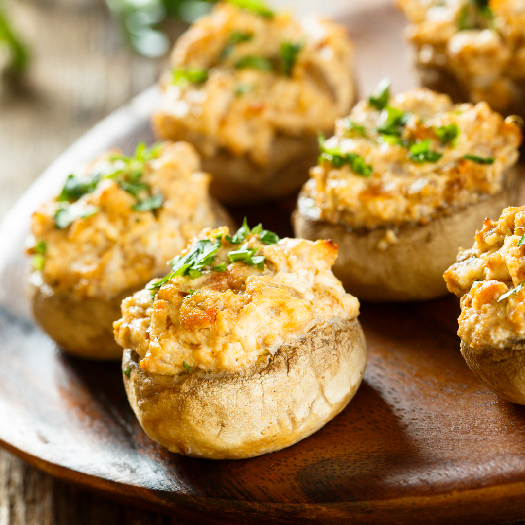 Extra Virgin Olive Oil Stuffed Mushrooms at The Little Shop of Olive Oils