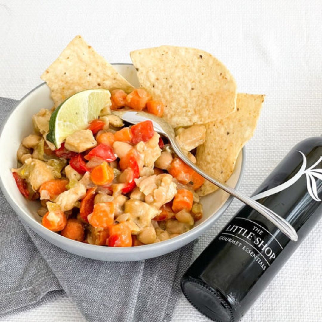 Chicken Chili with Sweet Red Pepper and Carrots at The Little Shop of Olive Oils