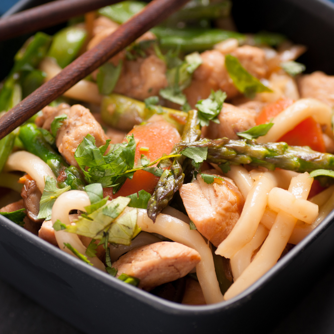 Chicken Udon Noodle Stir Fry-The Little Shop of Olive Oils