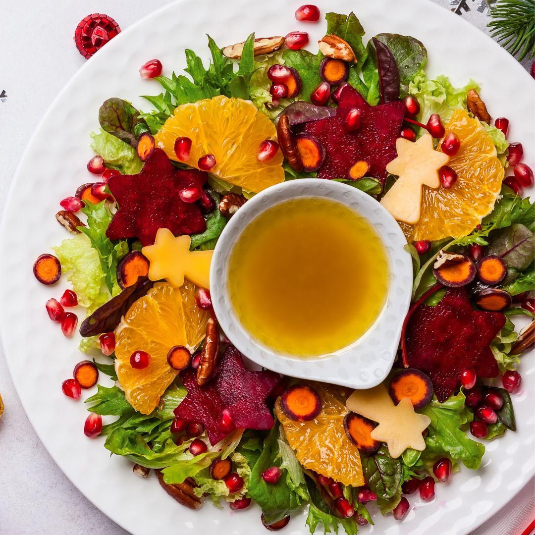 Christmas Wreath Salad at The Little Shop of Olive Oils