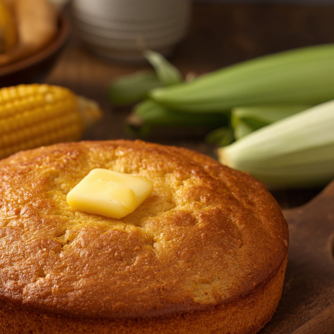 Golden Olive Oil Cornbread for Your 4th of July BBQ