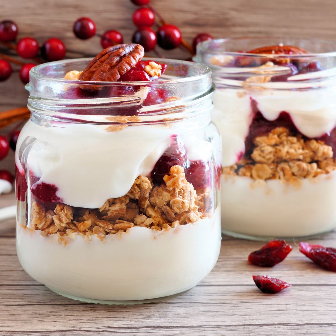 Cranberry Apple Compote and Honey Yogurt Parfait | The Little Shop of Olive Oils