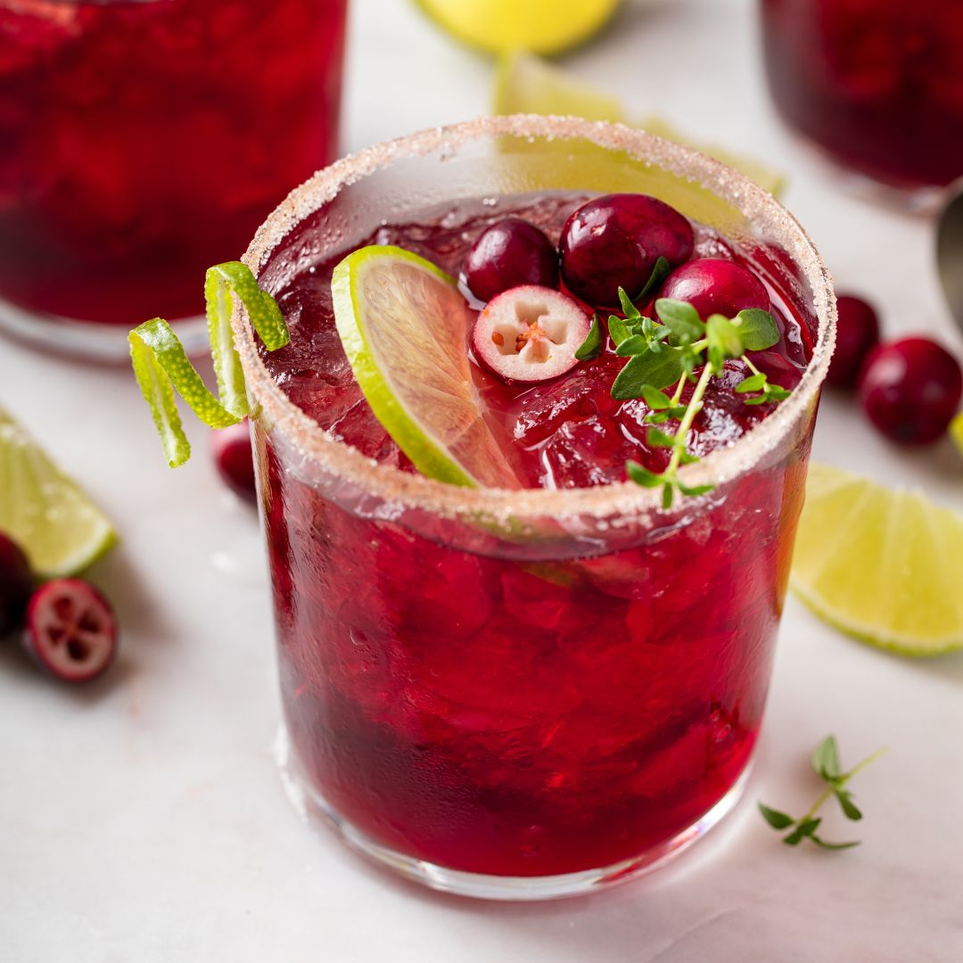 Cranberry Lime Margarita Mocktail at The Little Shop of Olive Oils