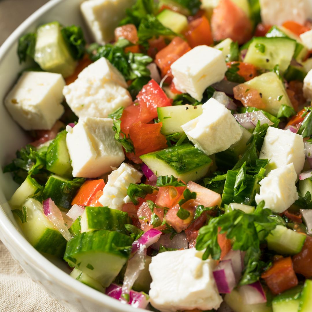 Cucumber Shepherd’s Salad with Lemon & Oregano Vinaigrette at The Little Shop of Olive Oils
