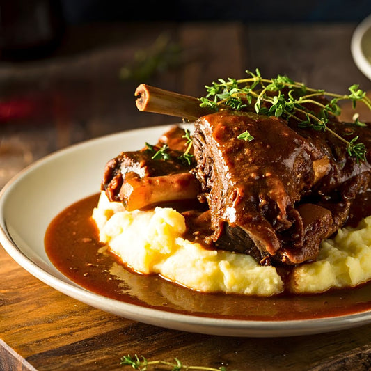 Blood Orange & Pomegranate Braised Short Ribs Recipe at The Little Shop of Olive Oils