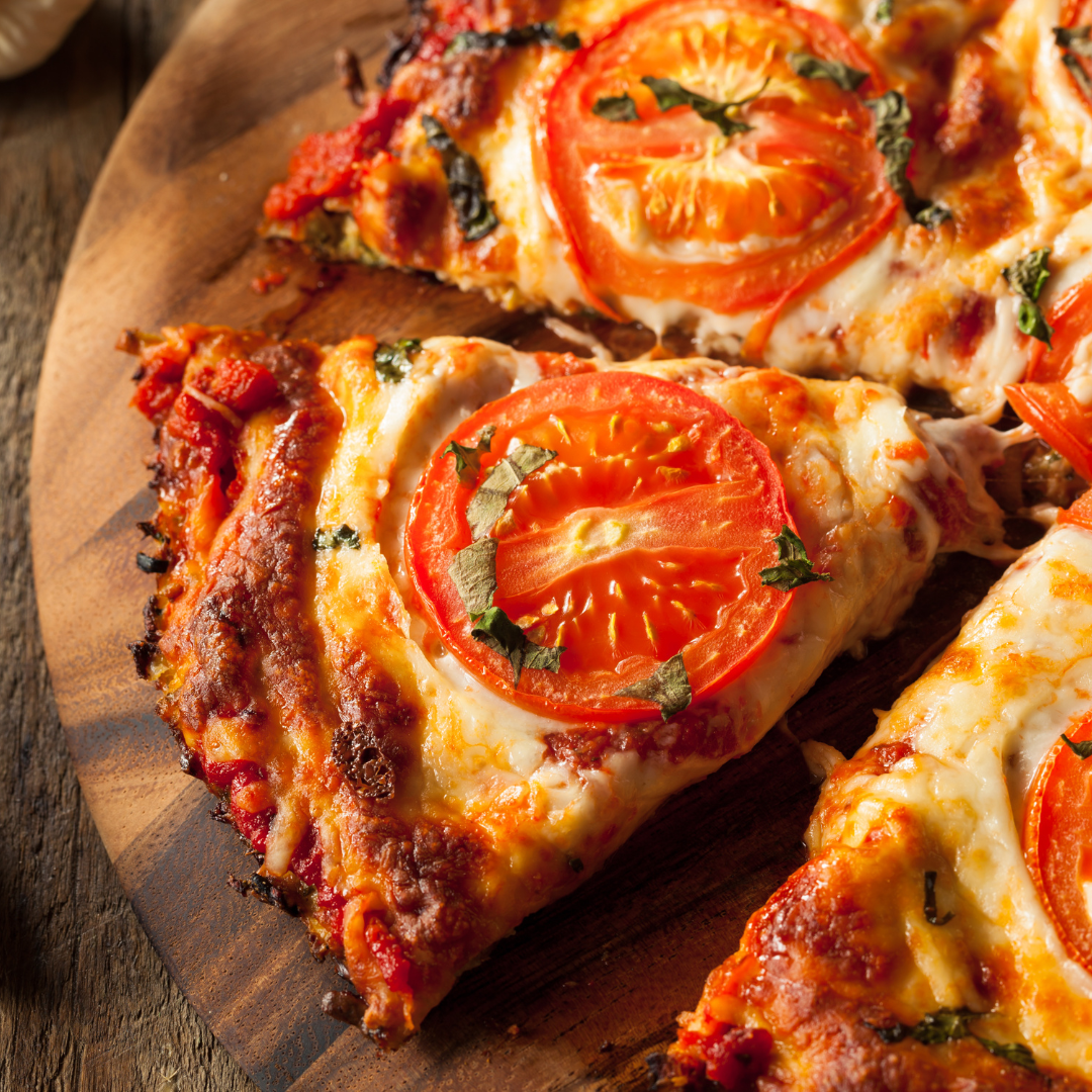 Tomato, Basil, and Premium EVOO Pizza