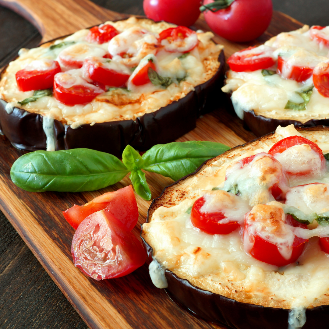 Eggplant Mini Pizzas-The Little Shop of Olive Oils
