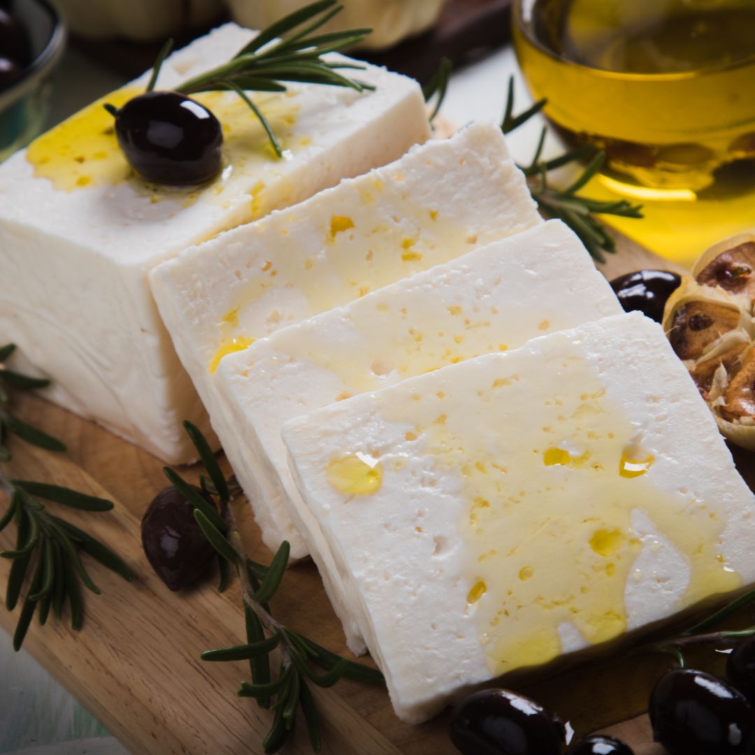 Whipped Feta Crostini with Lemon Olive Oil and Oregano Balsamic