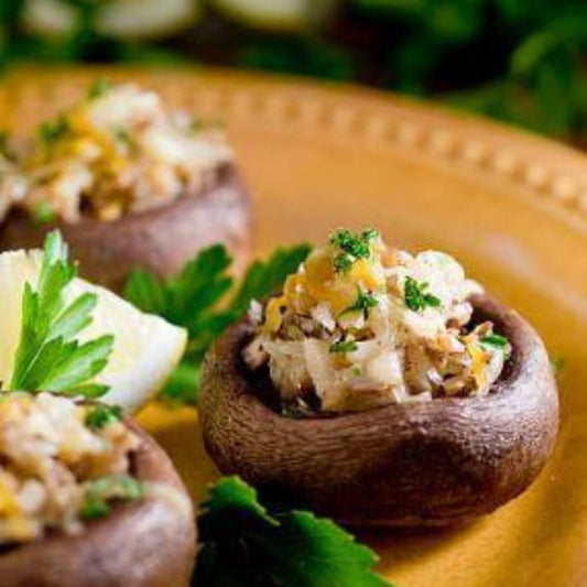 Game Day Stuffed Mushrooms | The Little Shop of Olive Oils