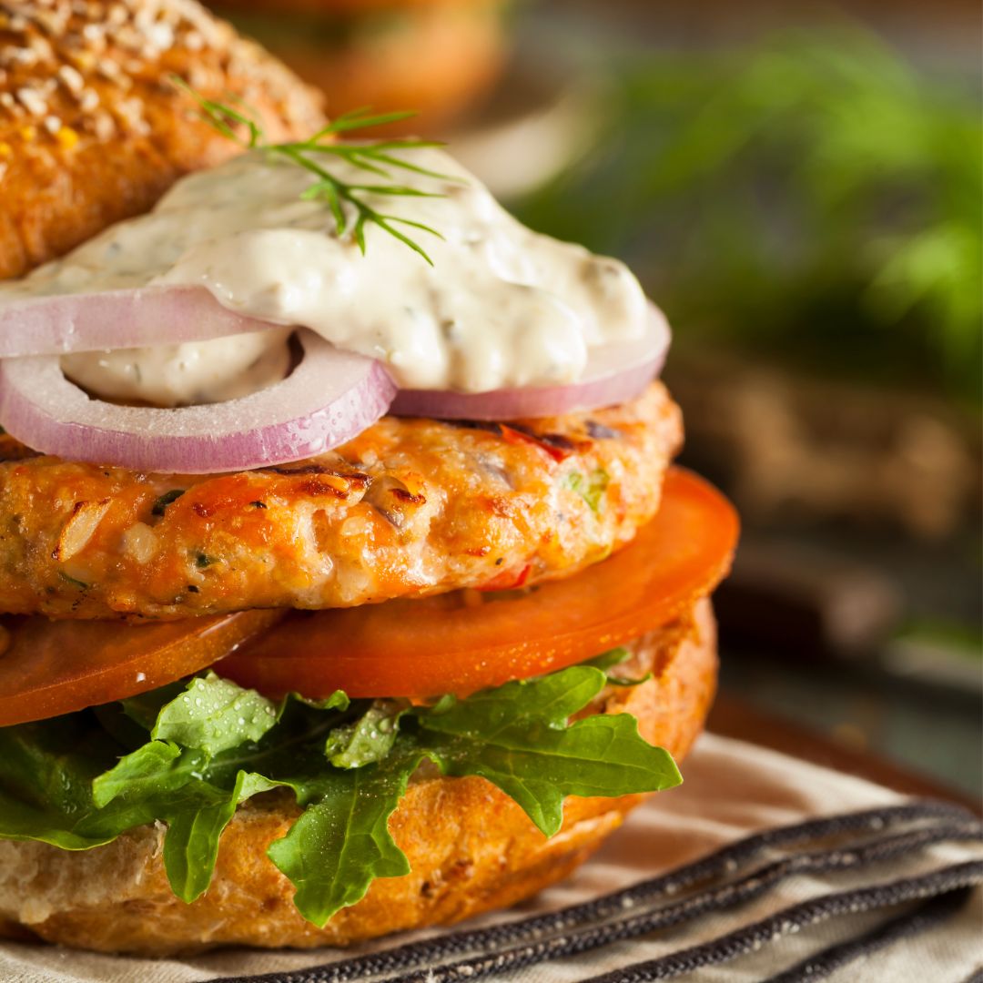 Garlic Honey Ginger Salmon Burgers Recipe at The Little Shop of Olive Oils