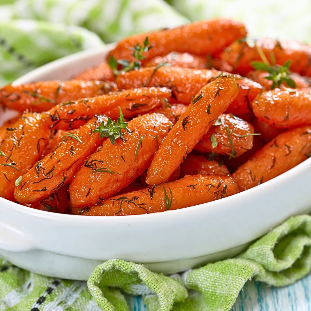 Honey Balsamic Glazed Carrots with Herbs at The Little Shop of Olive Oils