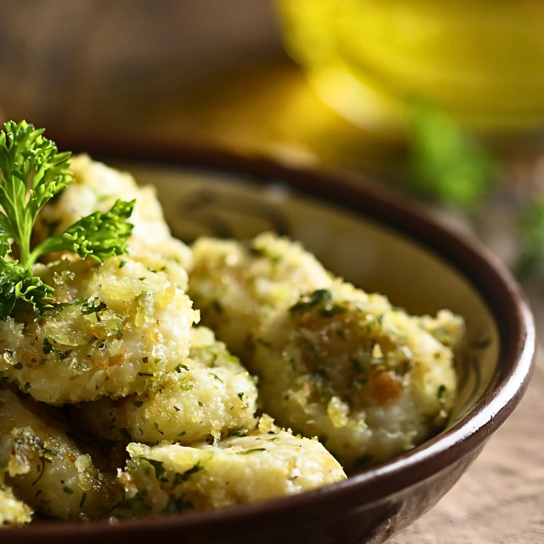 Garlic Herb Gnocchi with Crispy Olive Oil Crumbs at The Little Shop of Olive Oils