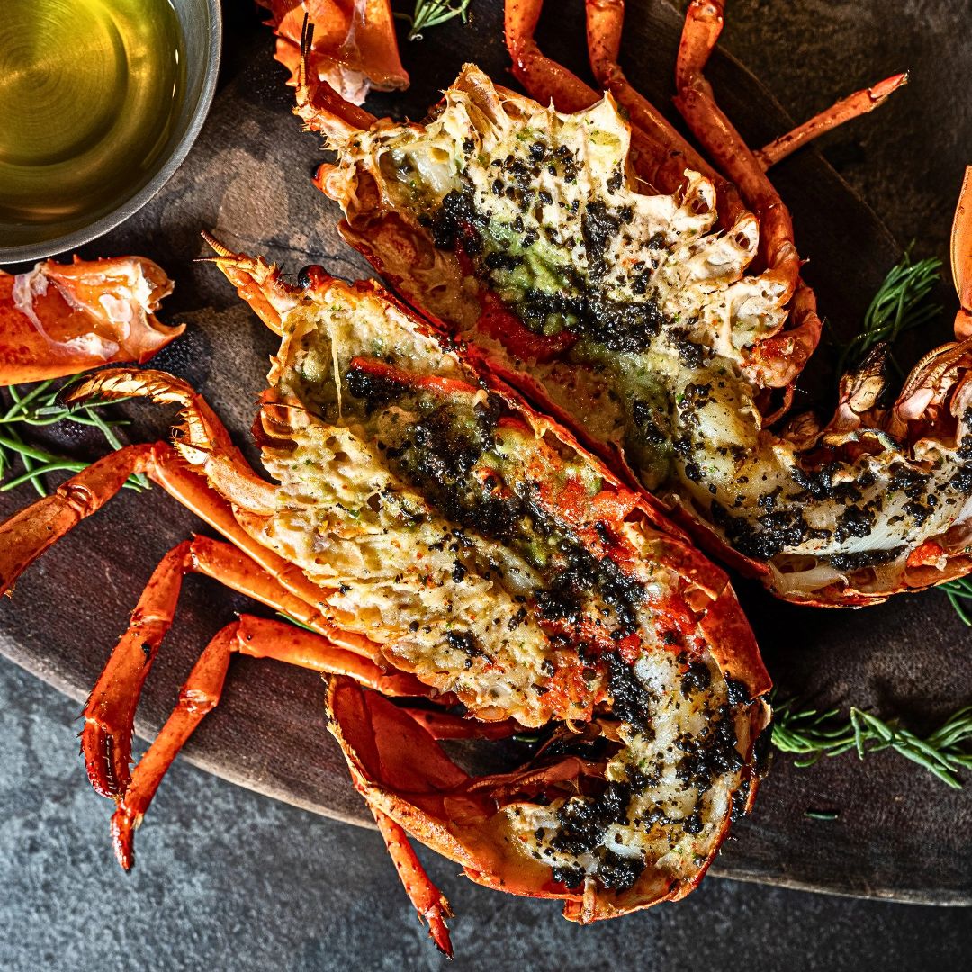 Grilled Lobster with Garlic Olive Oil & Herbs Recipe at The Little Shop of Olive Oils