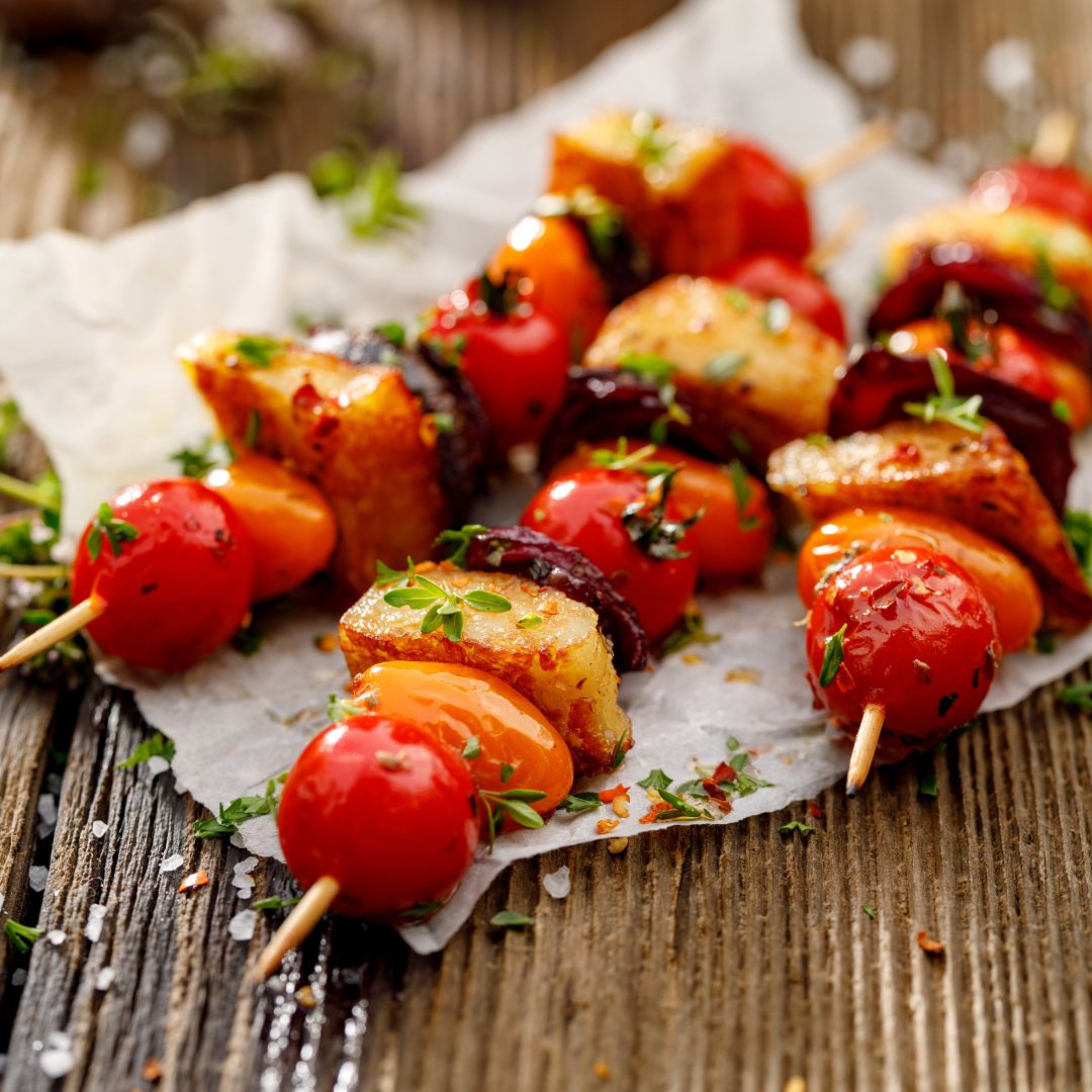 Halloumi Cheese & Veggie Skewers-The Little Shop of Olive Oils
