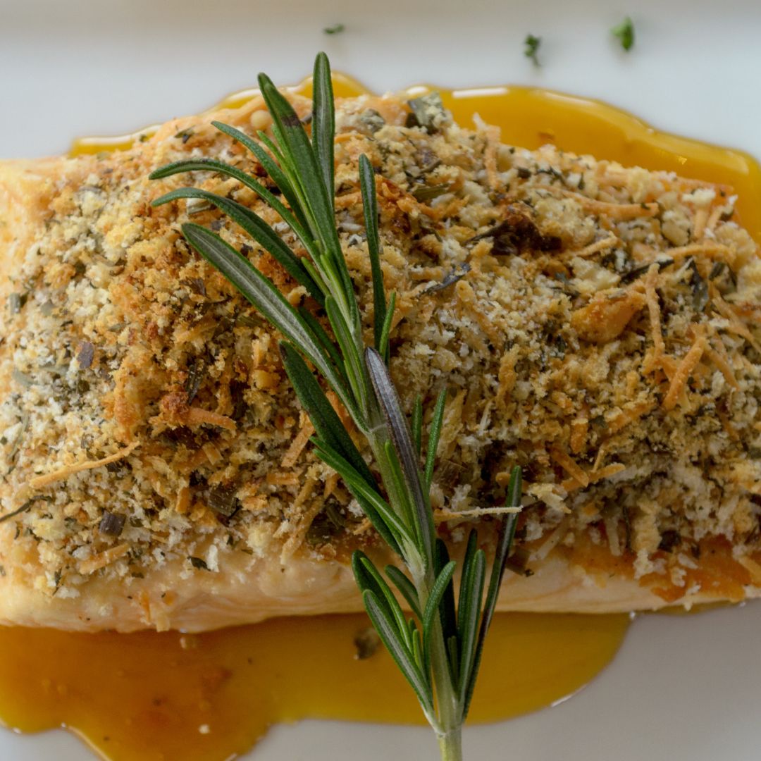 Herb Crusted Salmon at The Little Shop of Olive Oils