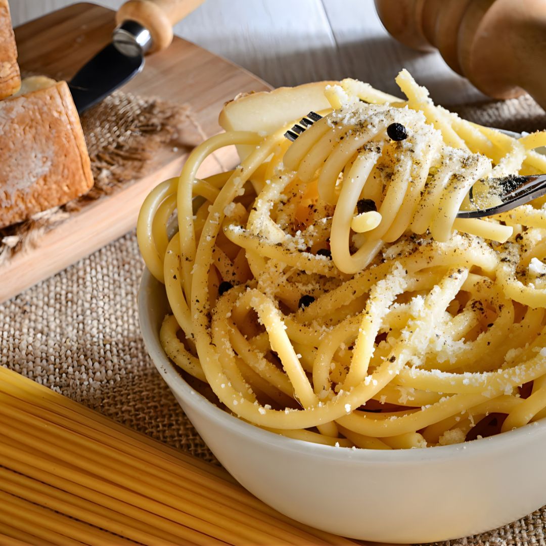 Cacio e Pepe Recipe with Extra Virgin Olive Oil