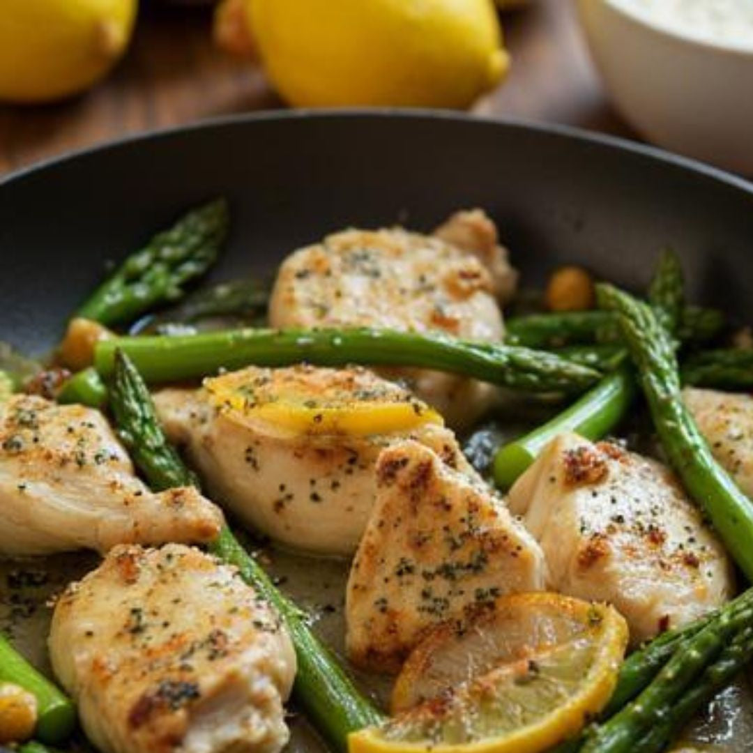 Lemon Pepper Chicken with Asparagus
