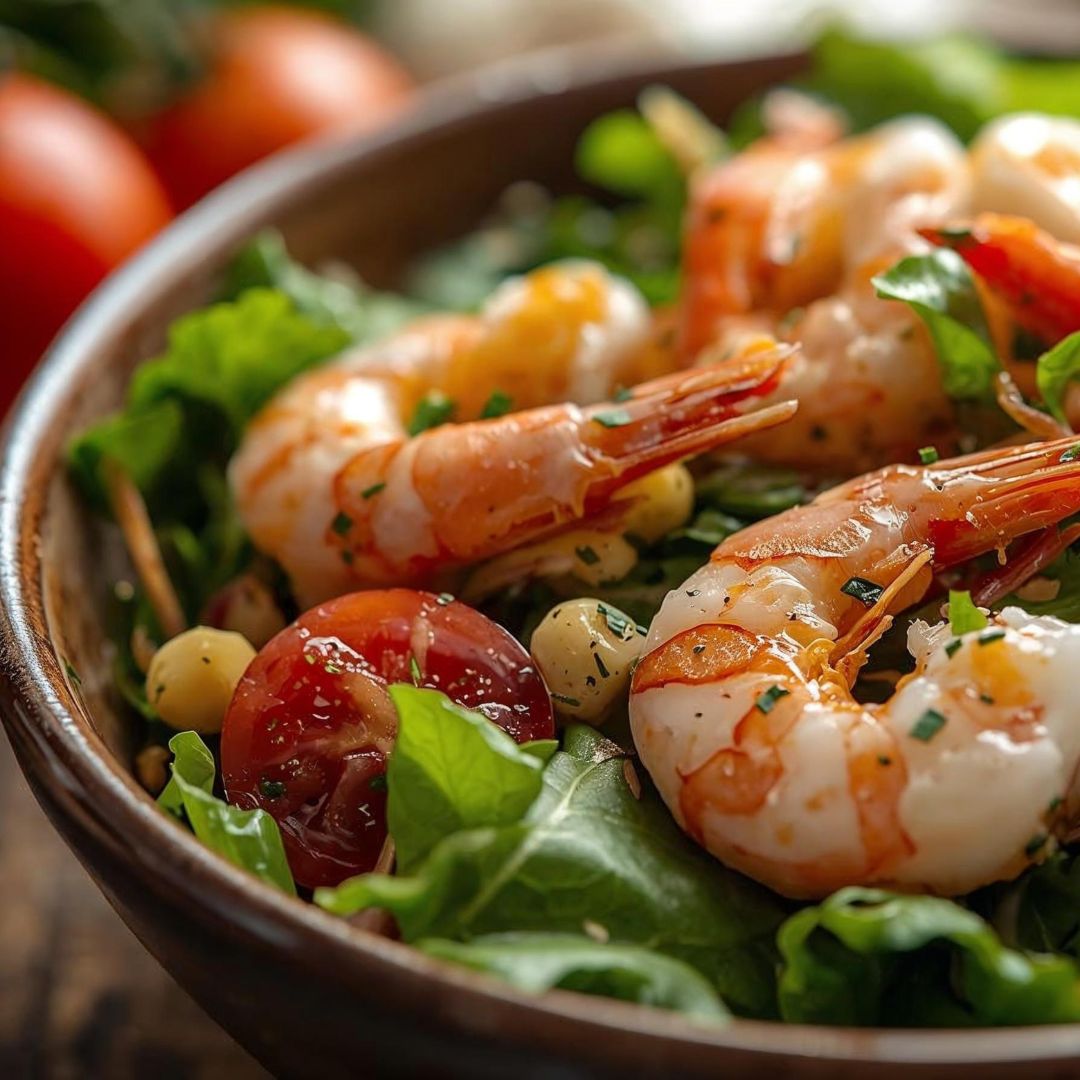 Lemongrass Mint Shrimp Salad with Garlic Olive Oil at The Little Shop of Olive Oils in Franklin MA