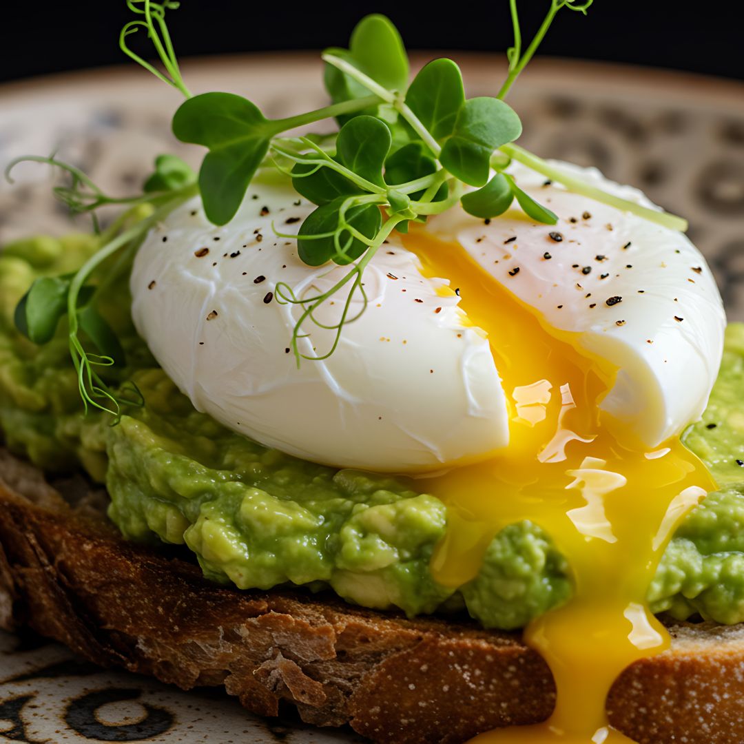 Lemongrass Mint Avocado Toast with Egg