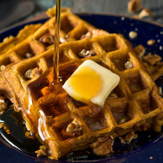 Maple Pumpkin Spice Waffles