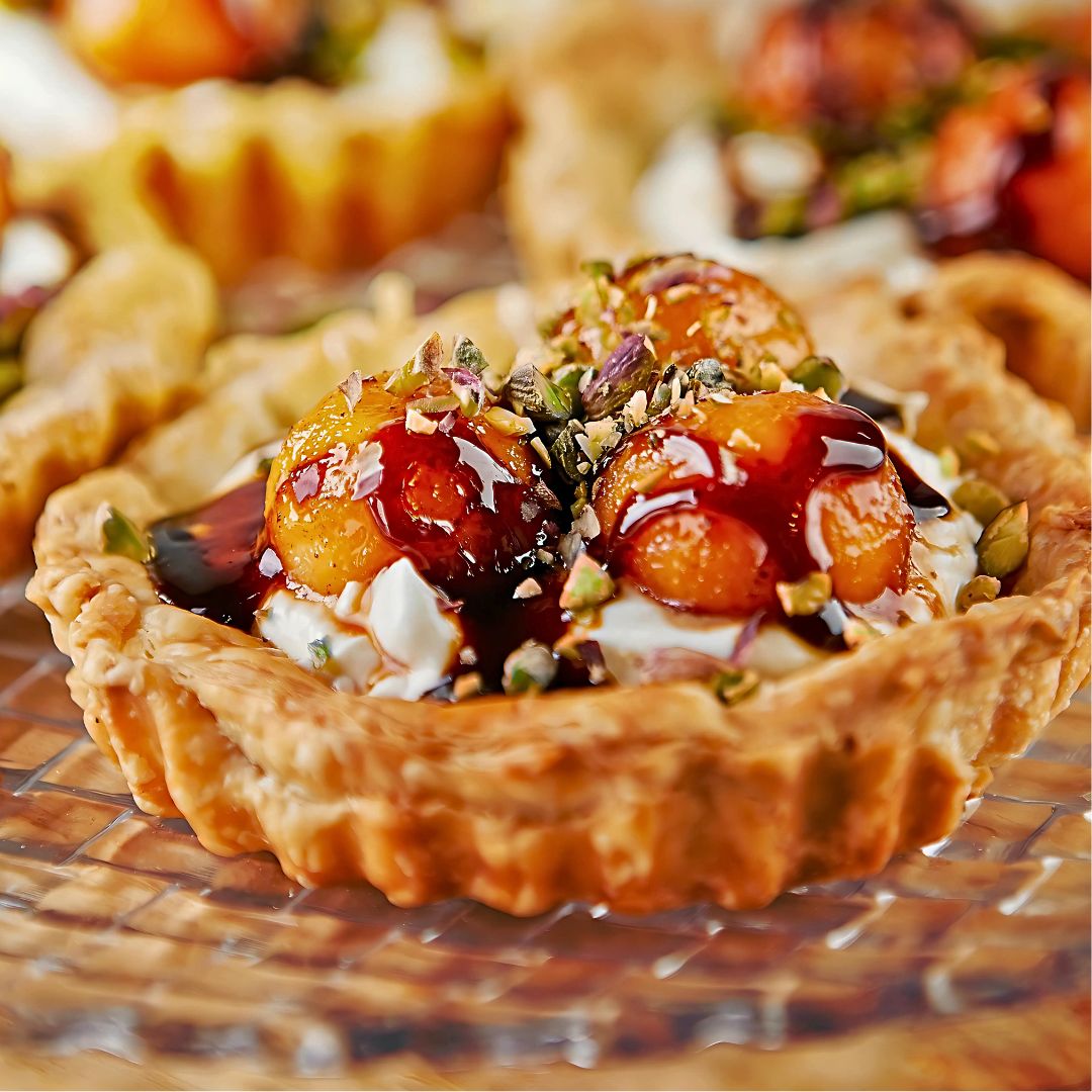 Melon & Mascarpone Tartlets with Strawberry Balsamic Drizzle at The Little Shop of Olive Oils