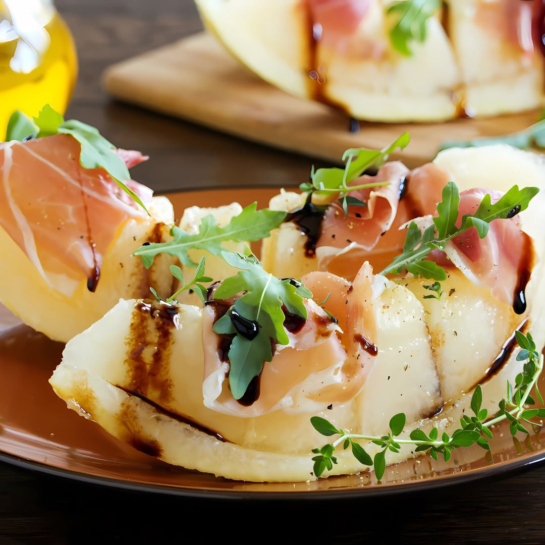 Melon and Prosciutto with Balsamic Glaze Recipe at The Little Shop of Olive Oils in Franklin MA