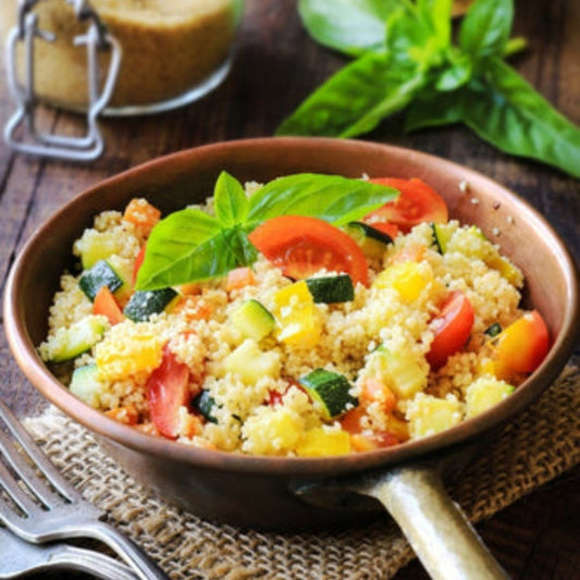 Millet Pomegranate-Quince Balsamic Salad | The Little Shop of Olive Oils