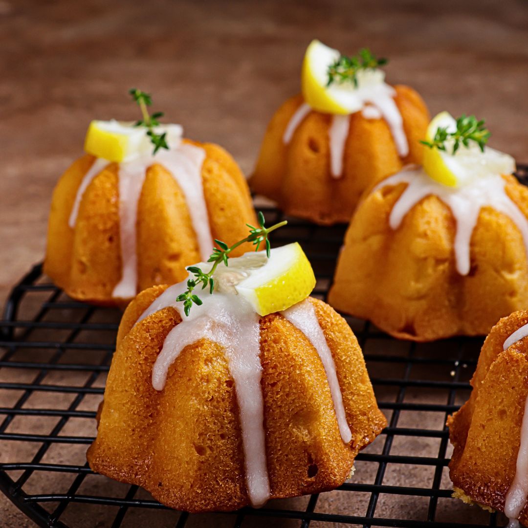 Mini Lemon Olive Oil Bundt Cakes at The Little Shop of Olive Oils