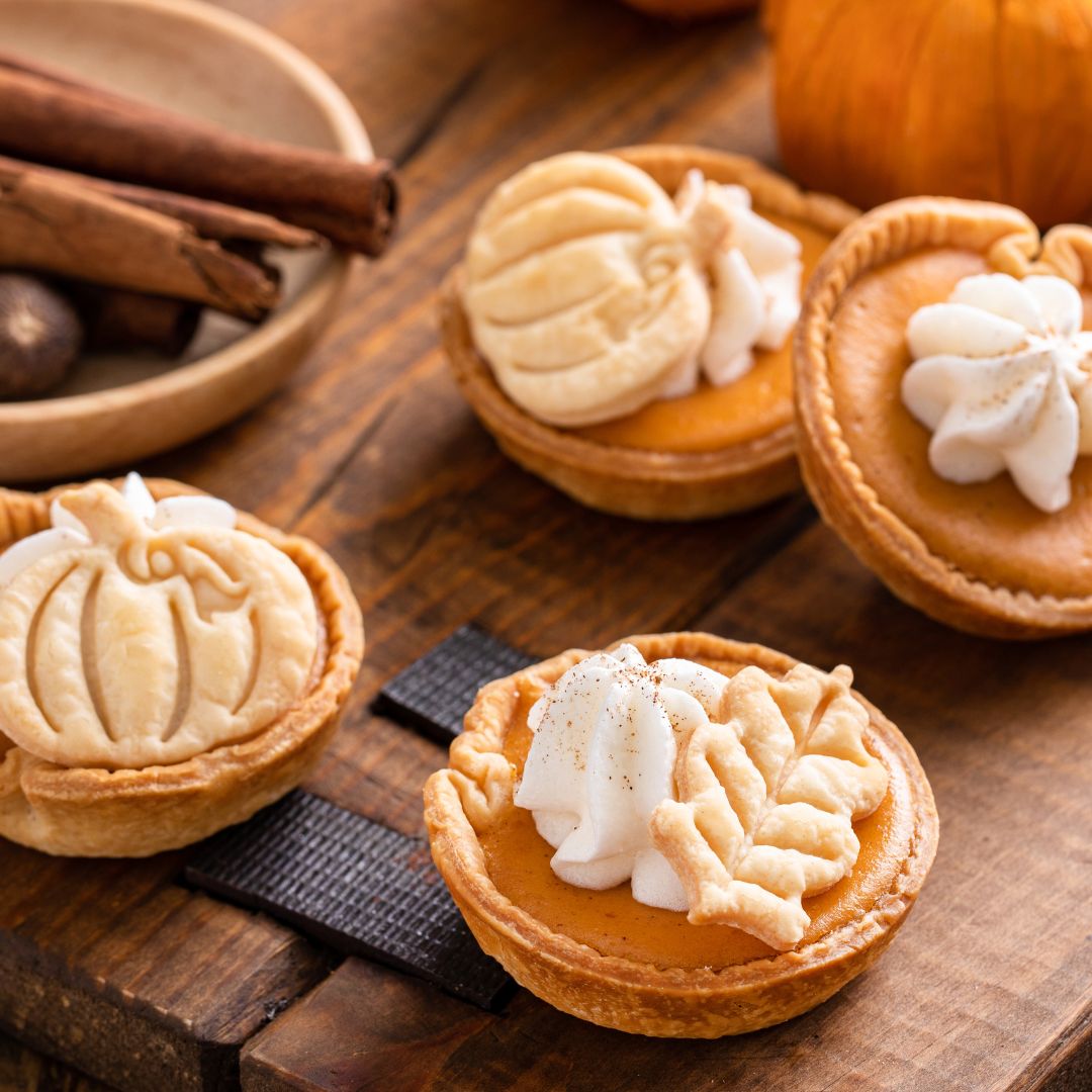 Mini Pumpkin Pies with Maple Balsamic Whip-The Little Shop of Olive Oils