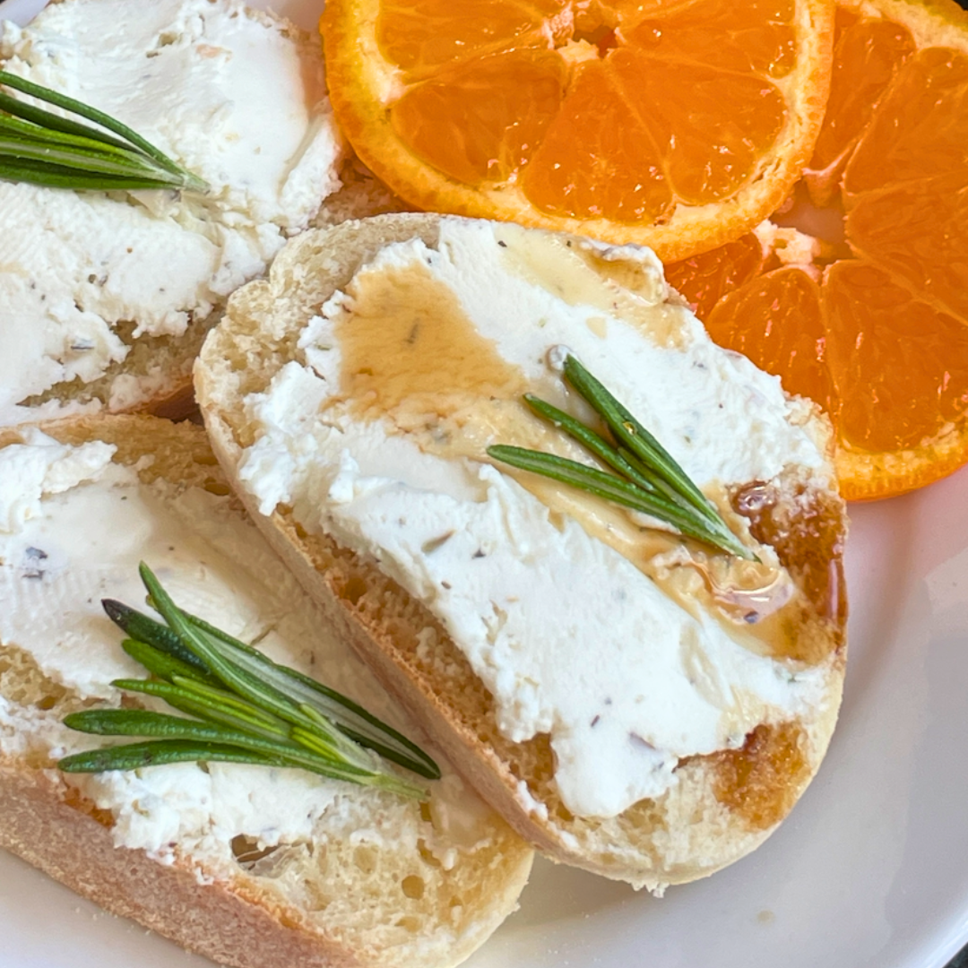 Baguette with Goat Cheese at The Little Shop of Olive Oils