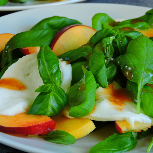 Peach Caprese Salad-The Little Shop of Olive Oils