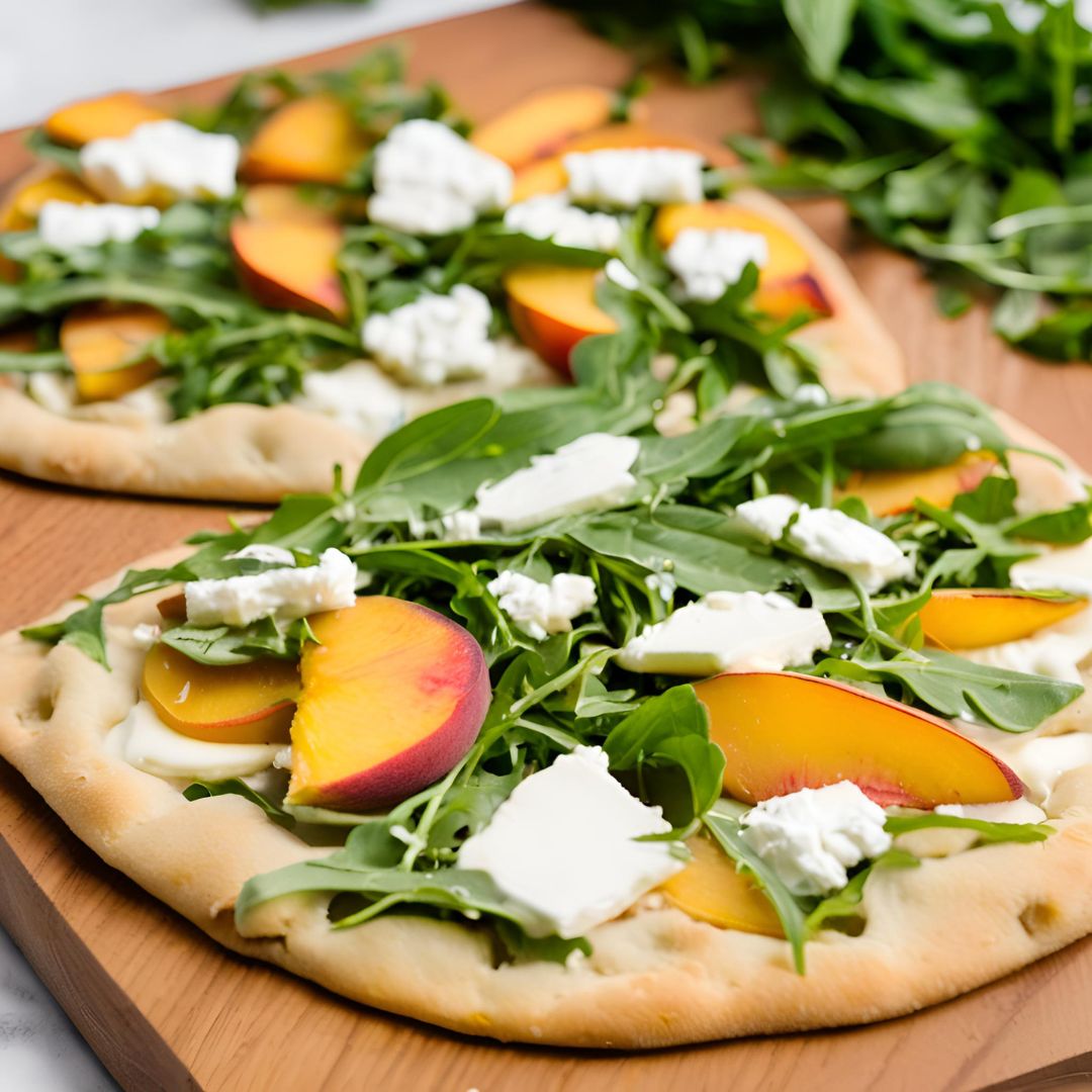 Peach Chipotle Flatbread Pizza-The Little Shop of Olive Oils