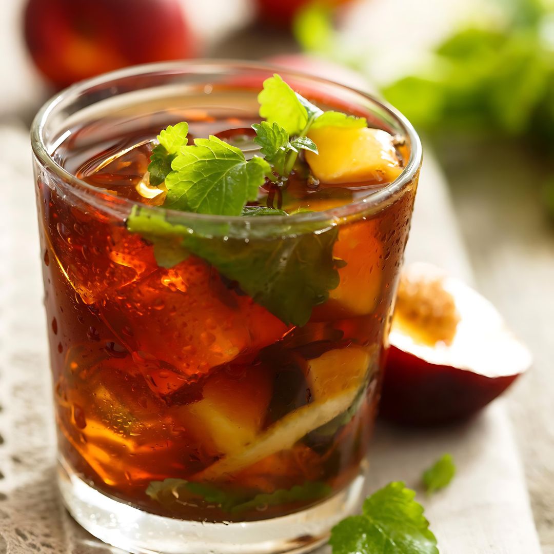 Peach and Nectarine Iced Tea with Peach Balsamic – The Little Shop of ...