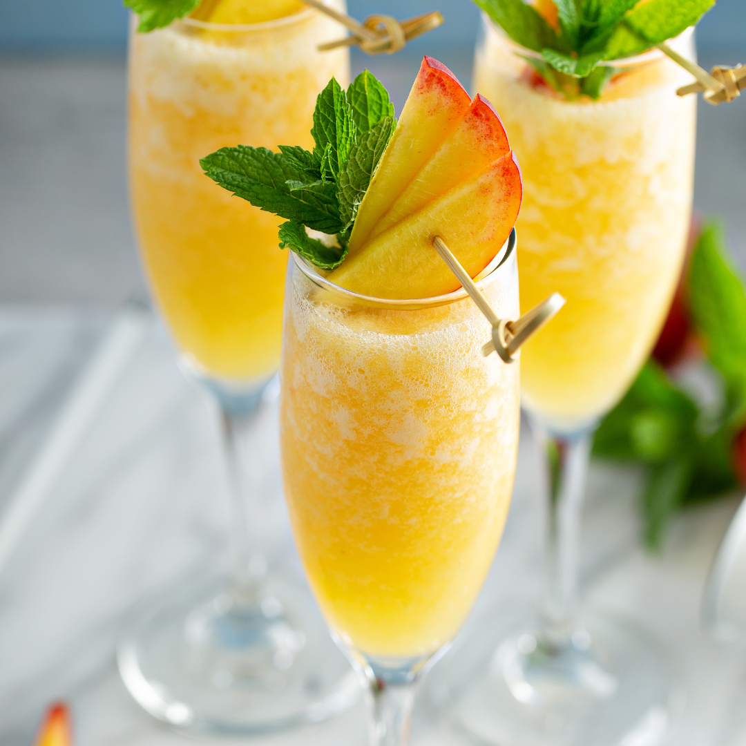 Peachy Basil Bellini | The Little Shop of Olive Oils
