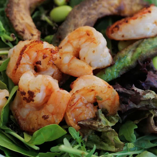 Bring on This Persian Lime and Blackberry Ginger Shrimp Salad