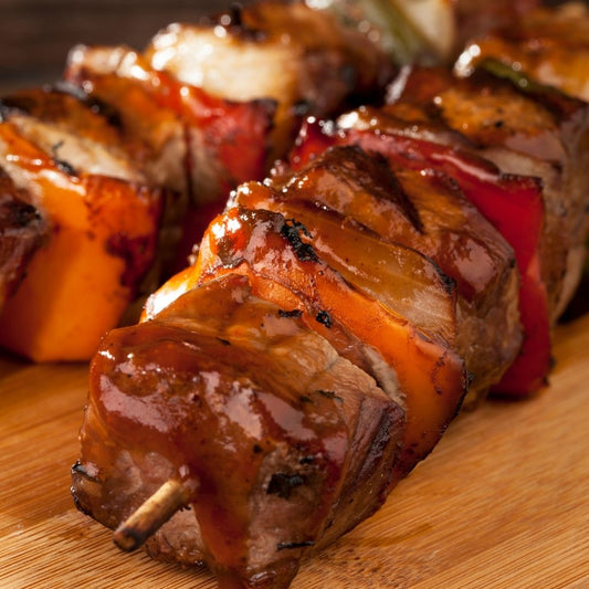 Pineapple Sweet and Spicy Pork Mini-Kabobs