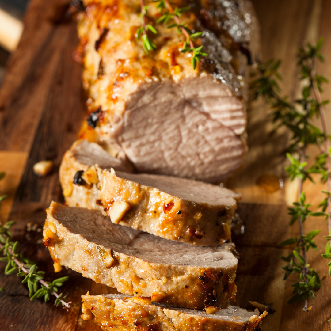 Honey Pomegranate Glazed Pork Loin-The Little Shop of Olive Oils