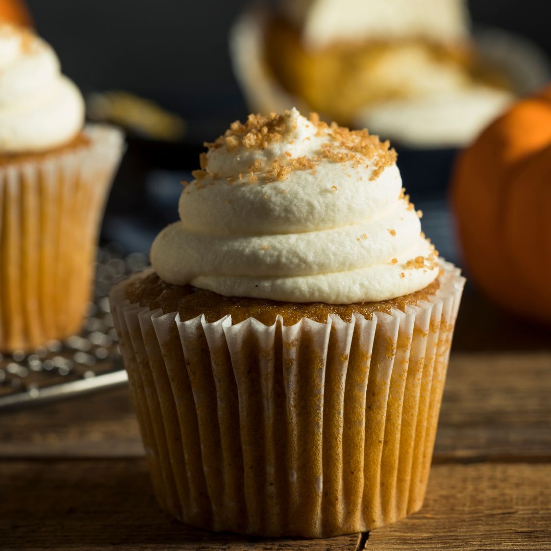 Pumpkin Spice Cupcakes with Maple Balsamic Frosting-The Little Shop of Olive Oils
