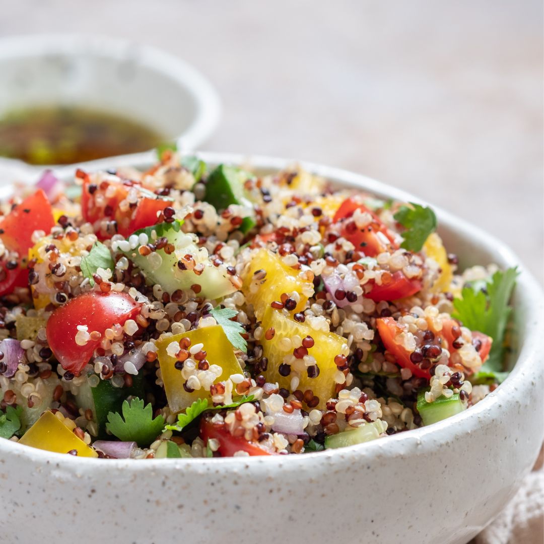 Mediterranean Quinoa Salad at The Little Shop of Olive Oils