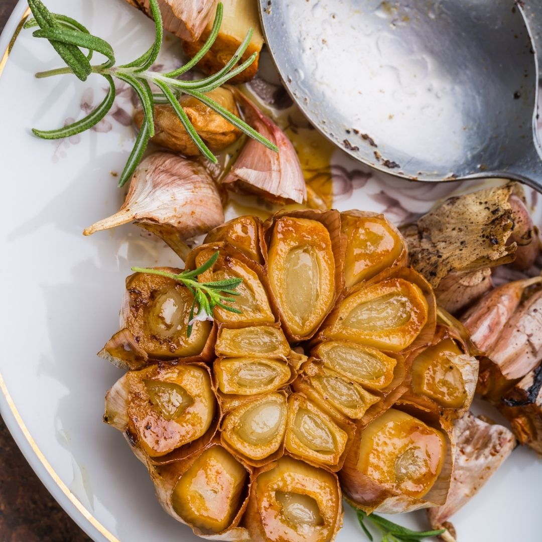 Roasted Garlic Heads with EVOO from The Little Shop of Olive Oils