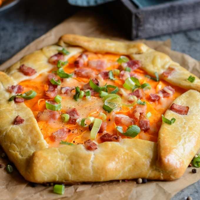 Savory Pumpkin Galette with Bacon & Cheddar Recipe at The Little Shop of Olive Oils