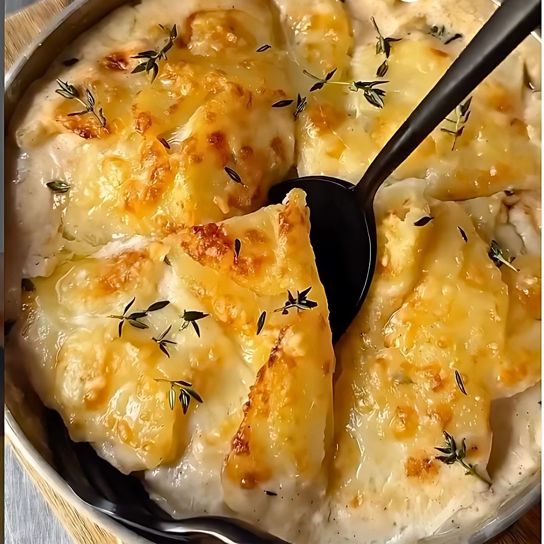 Golden & Garlicky: Scalloped Potatoes That Steal the Show Recipe at The Little Shop of Olive Oils