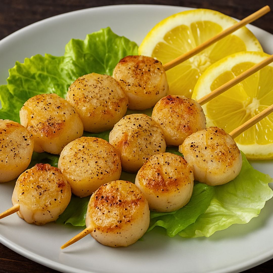 Sea Scallop Skewers at The Little Shop of Olive Oils