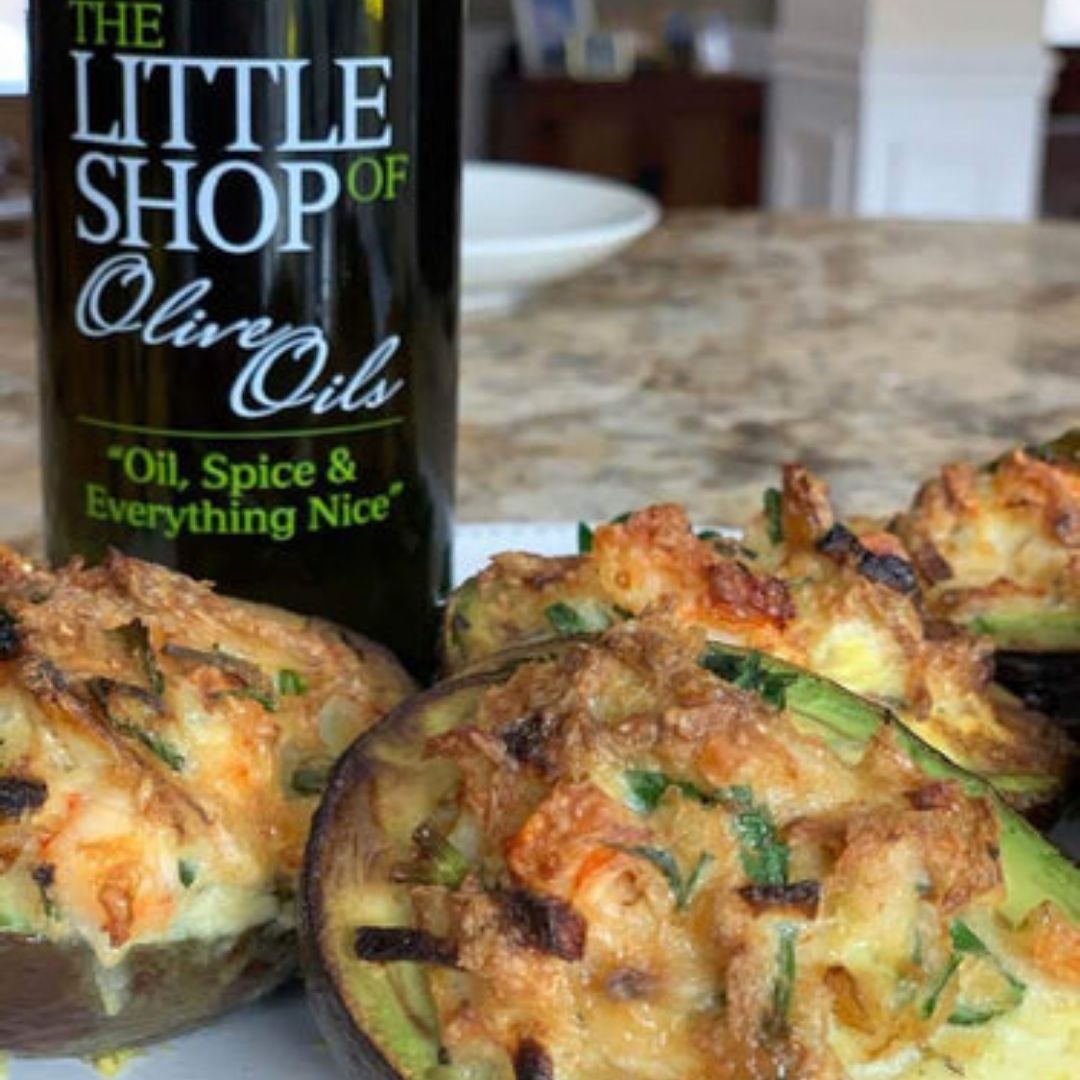 Seafood Stuffed Avocado | The Little Shop of Olive Oils